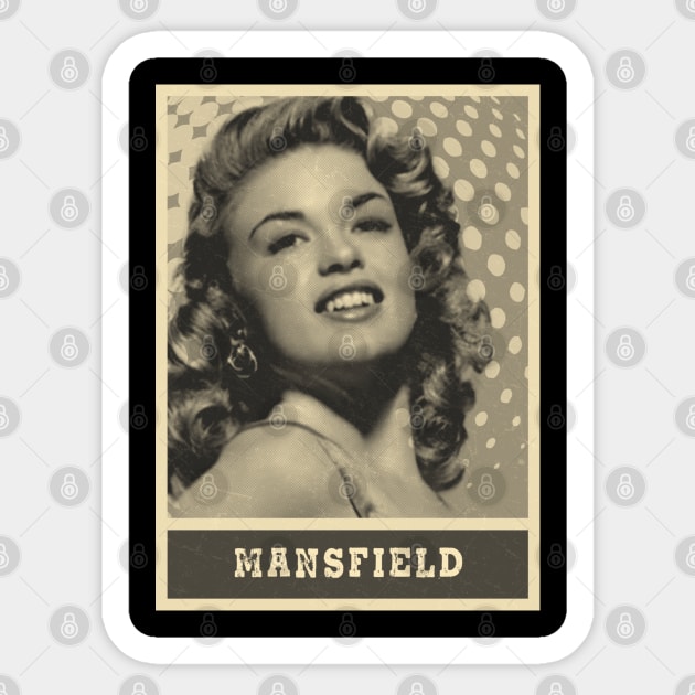 brown cream Mansfield - Jayne Sticker by oeyadrawingshop